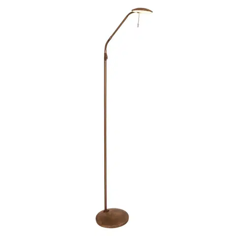 Stojacie lampy Steinhauer Bronzová úprava stojaca LED lampa Zenith stmievač