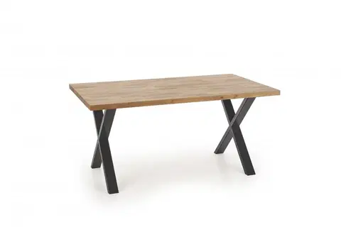 Jedálenské stoly Jedálenský stôl APEX masívny dub Halmar 160x90 cm