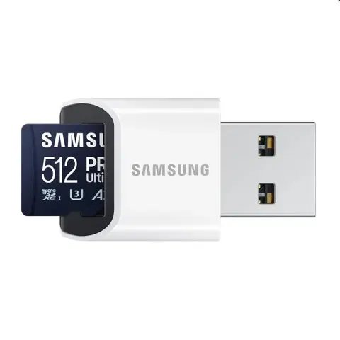 Pamäťové karty Samsung PRO Ultimate Micro SDXC 512 GB, USB adaptér