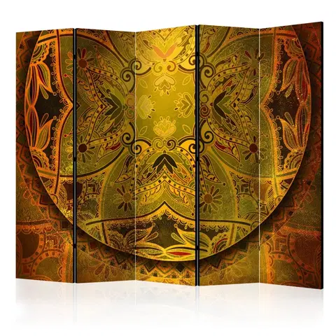 Paravány Paraván Mandala: Golden Power Dekorhome 225x172 cm (5-dielny)