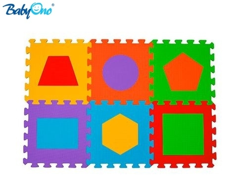 Hračky puzzle BABYONO - Penové puzzle - Tvary - 6 ks