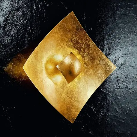 Nástenné svietidlá Kögl Svetlo Quadrangolo lístkové zlato 32,5 x 32,5 cm