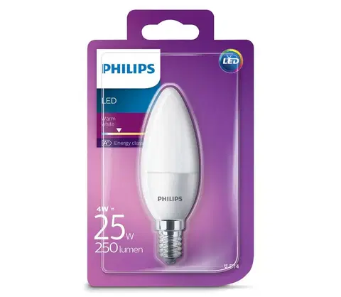 LED osvetlenie Philips LED sviečka Philips E14/4W/230V - CANDLE mliečna 