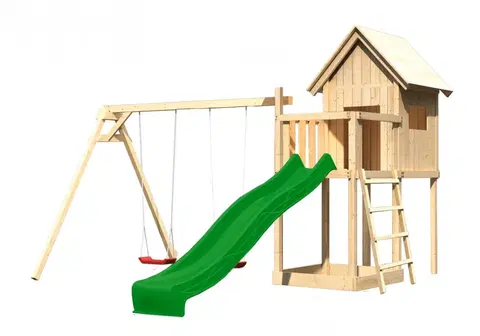Hracie veže Detské ihrisko so šmýkačkou Dekorhome Zelená