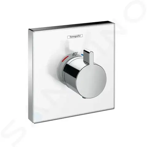 Kúpeľňové batérie HANSGROHE - Shower Select Glass Termostatická sprchová batéria Highflow pod omietku, biela/chróm 15734400