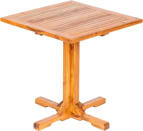 Stolčeky DEOKORK Záhradný teakový stôl DANTE 75x75 cm