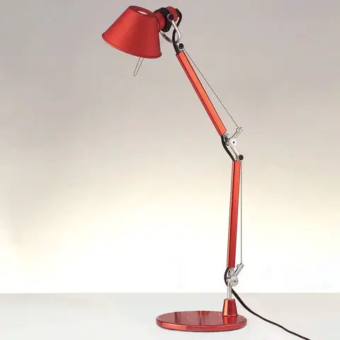 Stolové lampy na písací stôl Artemide Stolná lampa Artemide Tolomeo Micro červená
