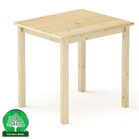 Borovicové stoly Stôl borovica ST104-100x75x70 surová