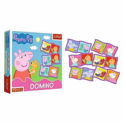 Hračky klasické spoločenské hry TREFL - Domino Peppa Pig