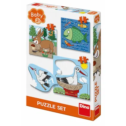 Hračky puzzle DINO - Zvieratká: Kde žijú 3-5 baby puzzle
