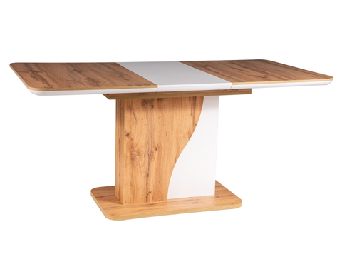 Jedálenské stoly SIKILA stôl jedálenský rozkladací, dub Wotan / biela
