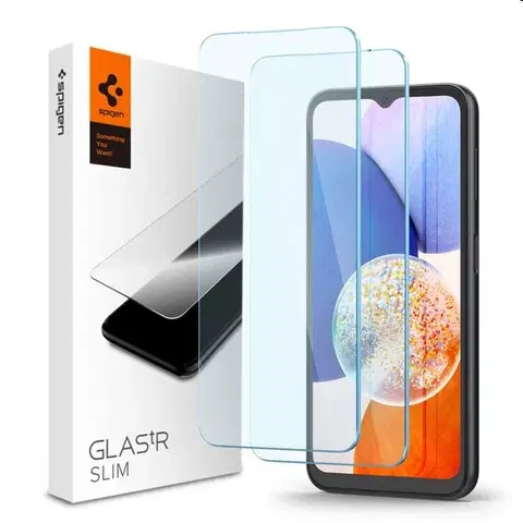 Puzdrá na mobilné telefóny Tvrdené sklo Spigen Glass tR Slim pre Samsung Galaxy A14 5G, 2 kusy AGL05971