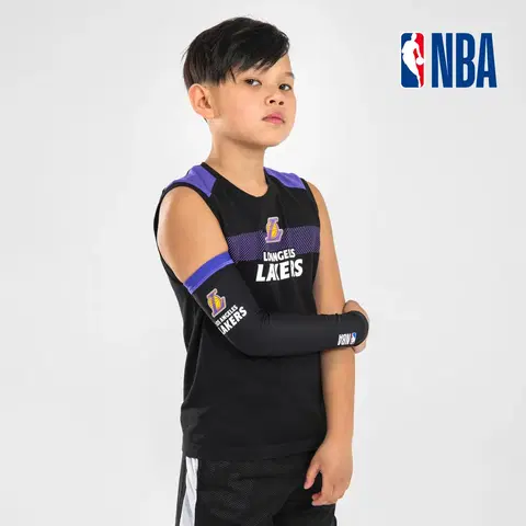 tričká Detské basketbalové spodné tielko UT500 Los Angeles Lakers NBA čierne