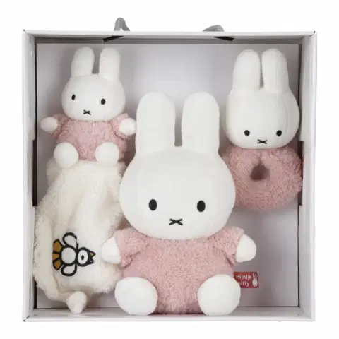 Plyšové hračky LITTLE DUTCH - Darčekový set králiček Miffy Fluffy Pink