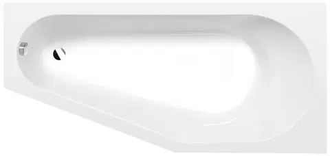 Vane POLYSAN - TIGRA asymetrická vaňa 150x75x46cm, prava, biela 72933