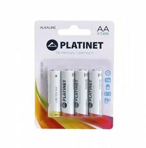 Batérie primárne PLATINET Monočlánok alkalický AA/LR06 1,5V, blister 4ks PLATINET 42464