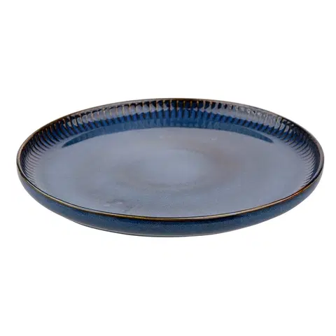Taniere Altom Porcelánový plytký tanier Reactive Stripes modrá, 26 cm