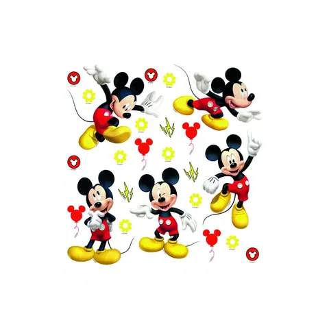 Samolepky na stenu Samolepiaca dekorácia Mickey Mouse, 30 x 30 cm