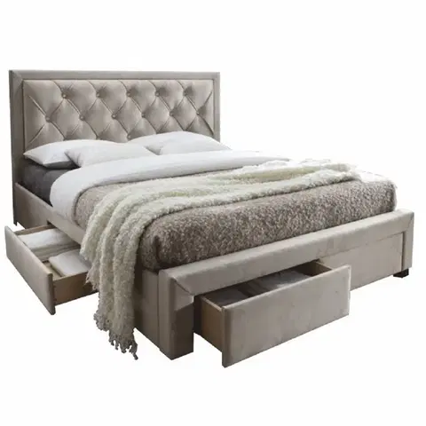 Postele Manželská posteľ, sivohnedá, 180x200, OREA