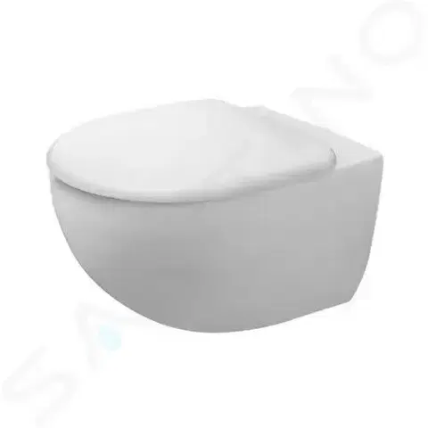 Záchody DURAVIT - Architec Závesné WC s doskou SoftClose, Rimless, biela 45720900A1