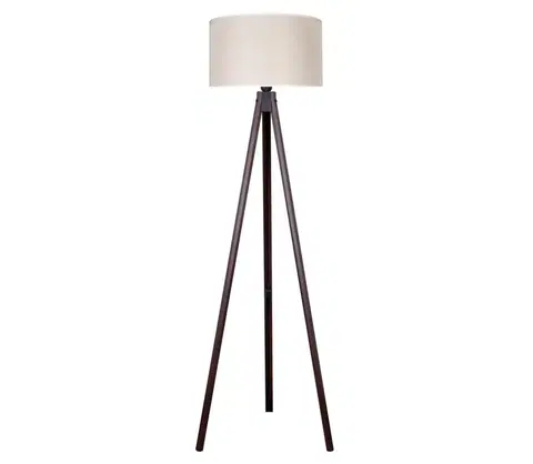 Lampy   - Stojacia lampa 1xE27/60W/230V krémová/hnedá 