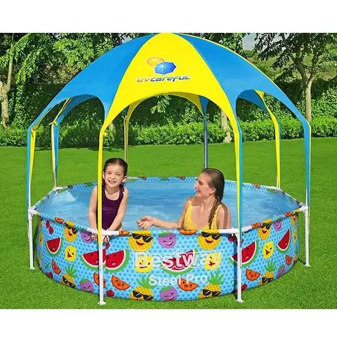 Bazény rámové Detský bazén rámový so strešnou uv ochranou 56432