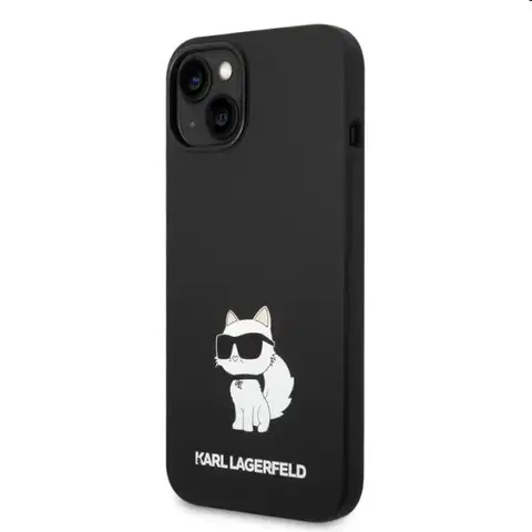 Puzdrá na mobilné telefóny Zadný kryt Karl Lagerfeld Liquid Silicone Choupette NFT pre Apple iPhone 14, čierne 57983112407
