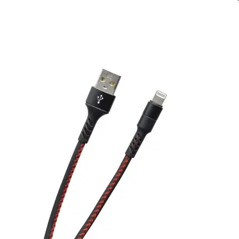 Dáta príslušenstvo MobilNET Dátový a nabíjací kábel USB/Lightning, 2A, 1m, čierny KAB-0118-USB-LIGHT