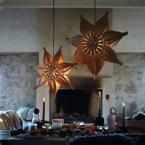 Vianočné svetelné hviezdy PR Home PR Home Agnes dekoratívna hviezda z prírodných vlákien Ø 58 cm