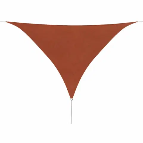 Stínící textilie Plachta proti slnku oxfordská látka trojuholník 3,6 x 3,6 x 3,6 m Dekorhome Tehlová