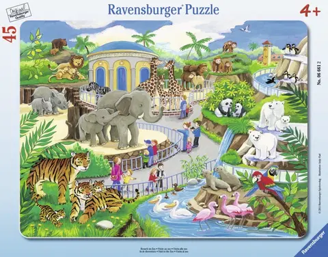 Hračky puzzle RAVENSBURGER - Návšteva V Zoo 30-48D
