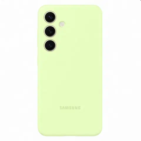Puzdrá na mobilné telefóny Puzdro Silicone Cover pre Samsung Galaxy S24, light green EF-PS921TGEGWW