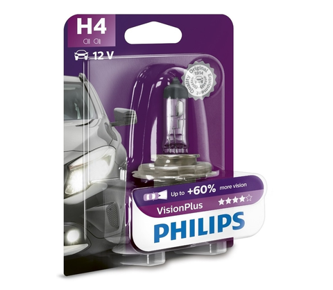 Žiarovky Philips Autožiarovka Philips VISION PLUS 12342VPB1 H4 P43t-38/55W/12V 