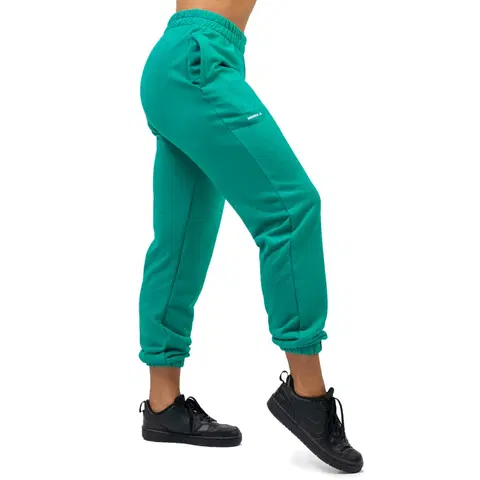 Dámske klasické nohavice Športové voľné tepláky Nebbia GYM TIME 281 Green - L
