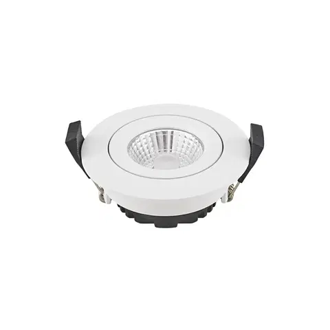 Vysokonapäťové zapustené svietidlá 230 V Sigor LED bodový podhľad Diled, Ø 8,5 cm, 6 W, Dim-To-Warm, biely