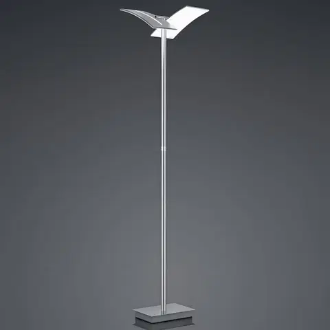 Stojacie lampy HELL LED stojacia lampa Dual CCT, stmievateľná, nikel