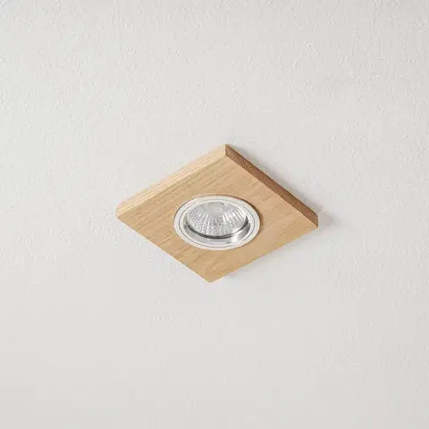 Zapustené svietidlá Spot-Light Stropné svietidlo Vitar, drevo, olejovaný dub, 9,5 x 9,5 cm