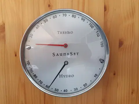 Saunové príslušenstvo Saunový teplomer / vlhkomer Dekorhome 16 cm