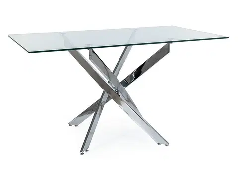 Jedálenské stoly AGIP II jedálenský stôl, číra / strieborná
