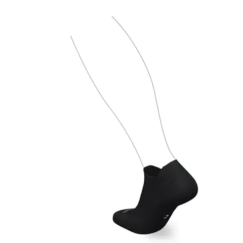 ponožky Ekologicky navrhnuté bežecké ponožky RUN 500 diskrétne čierne
