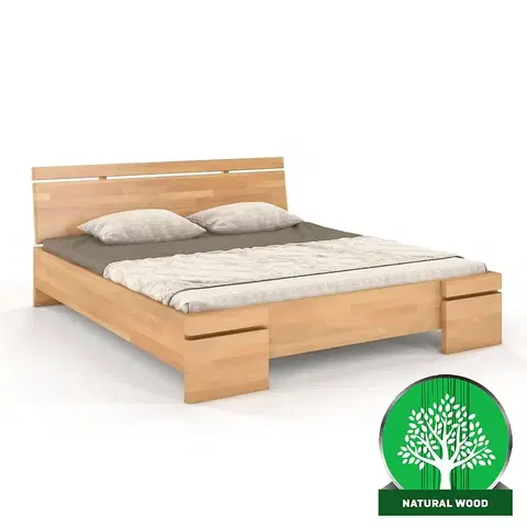 Drevené postele Posteľ borovicová Skandica Sparta maxi 160X200 prirodzené