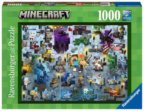 Hračky puzzle RAVENSBURGER - Challenge Puzzle: Minecraft 1000 dielikov