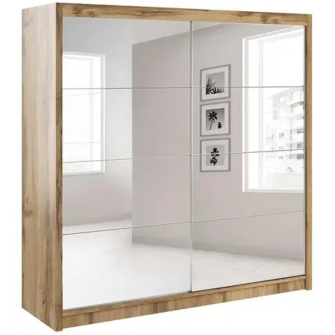 Spálňové skrine s posuvnými dverami Skriňa Verona 200 zrkadlo