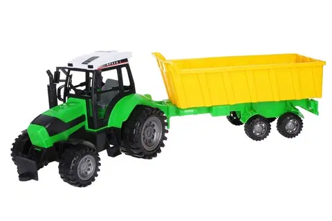 Hračky - dopravné stroje a traktory WIKY - Traktor s vlečkou 53 cm