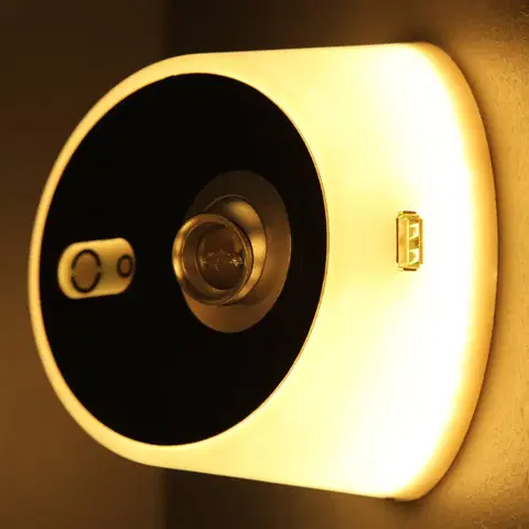 Nástenné svietidlá Carpyen LED svetlo Zoom bodové svetlá USB karbón čierna