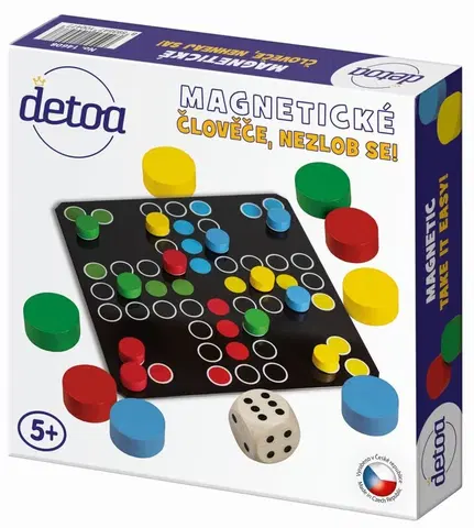 Hračky rodinné spoločenské hry DETOA - Magnetické človeče, nehnevaj sa!