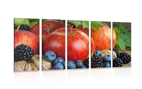 Obrazy jedlá a nápoje 5-dielny obraz jesenná úroda
