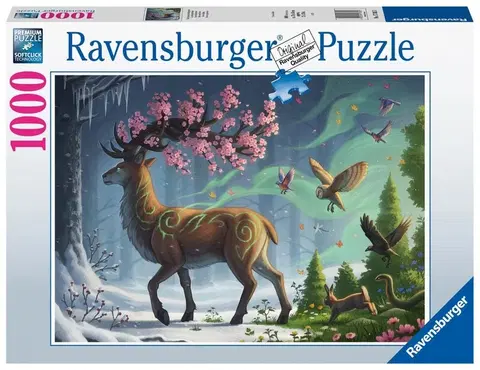 Hračky puzzle RAVENSBURGER - Jarný jeleň 1000 dielikov
