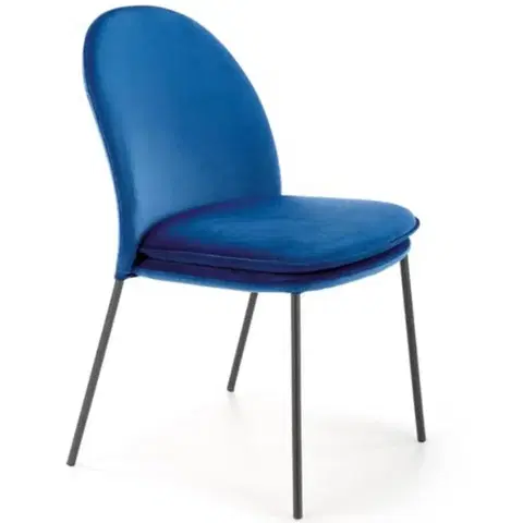 Čalúnené stoličky Stolička W165 navy blue