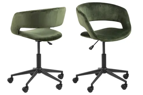 Kancelárske stoličky Dkton Dizajnová kancelárska stolička Natania, lesno zelená